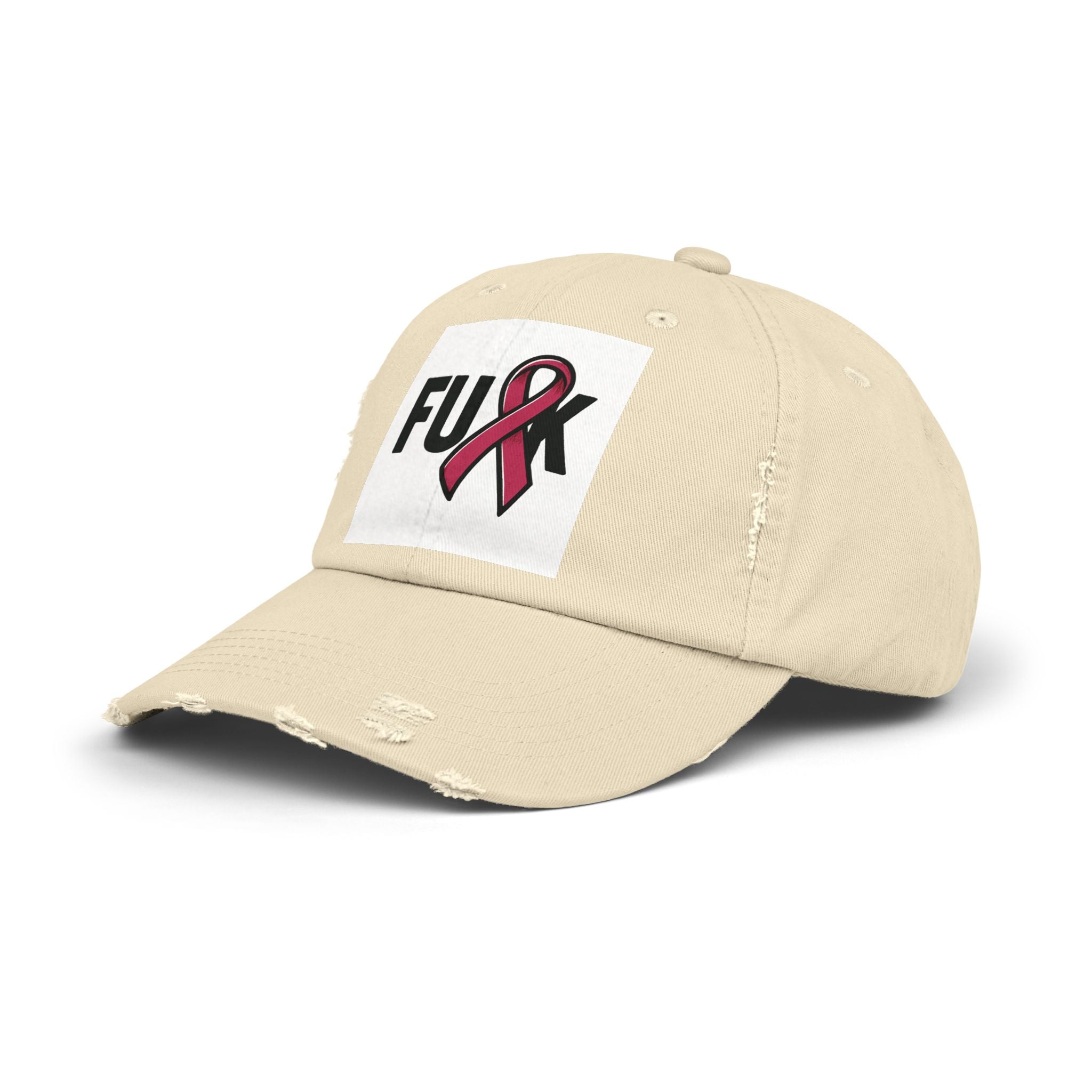 Cap - F*ck Breast Cancer Tattered Distressed Design