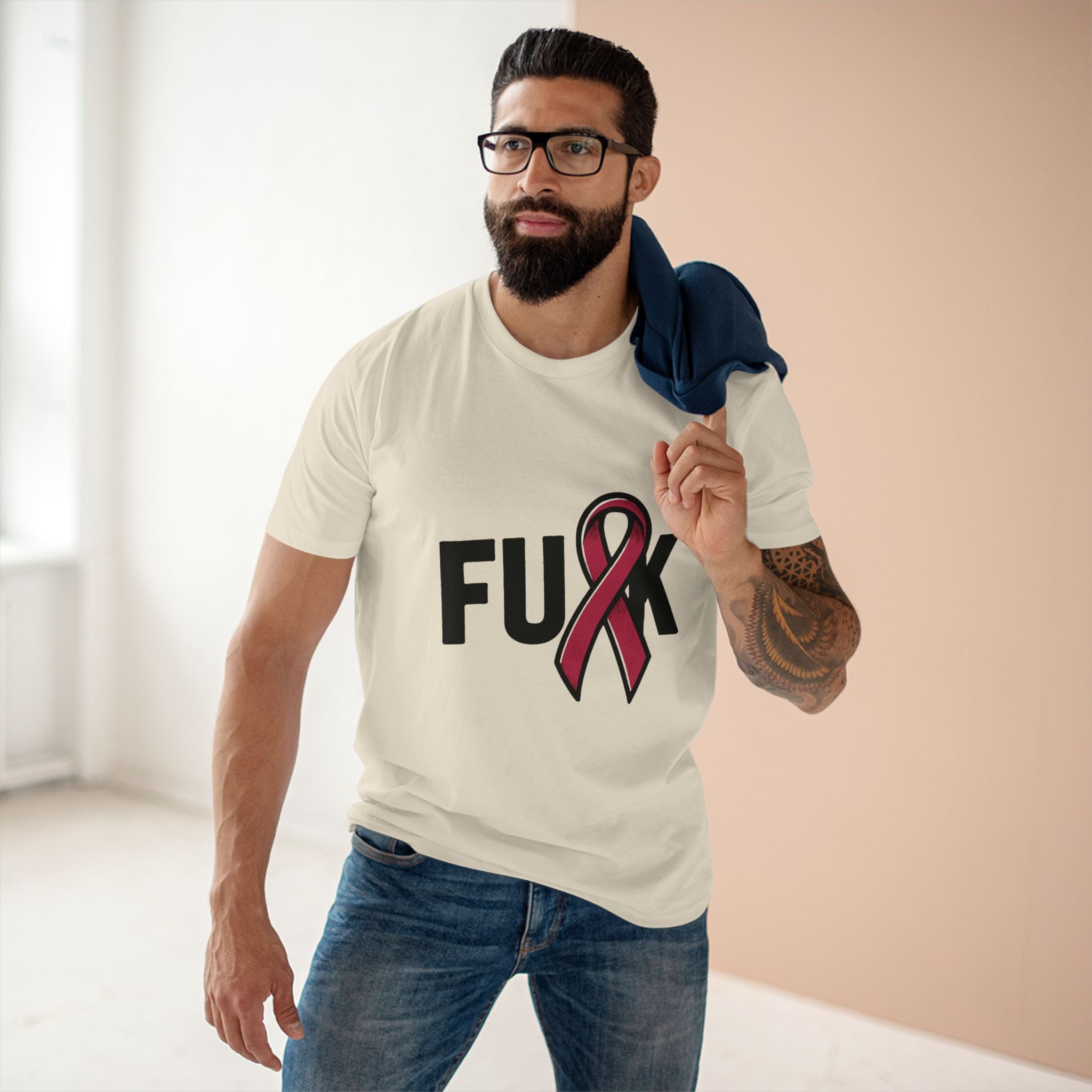 Breast Cancer Awareness 'FUXK' Ribbon Tee
