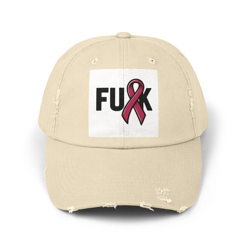 Cap - F*ck Breast Cancer Tattered Distressed Design