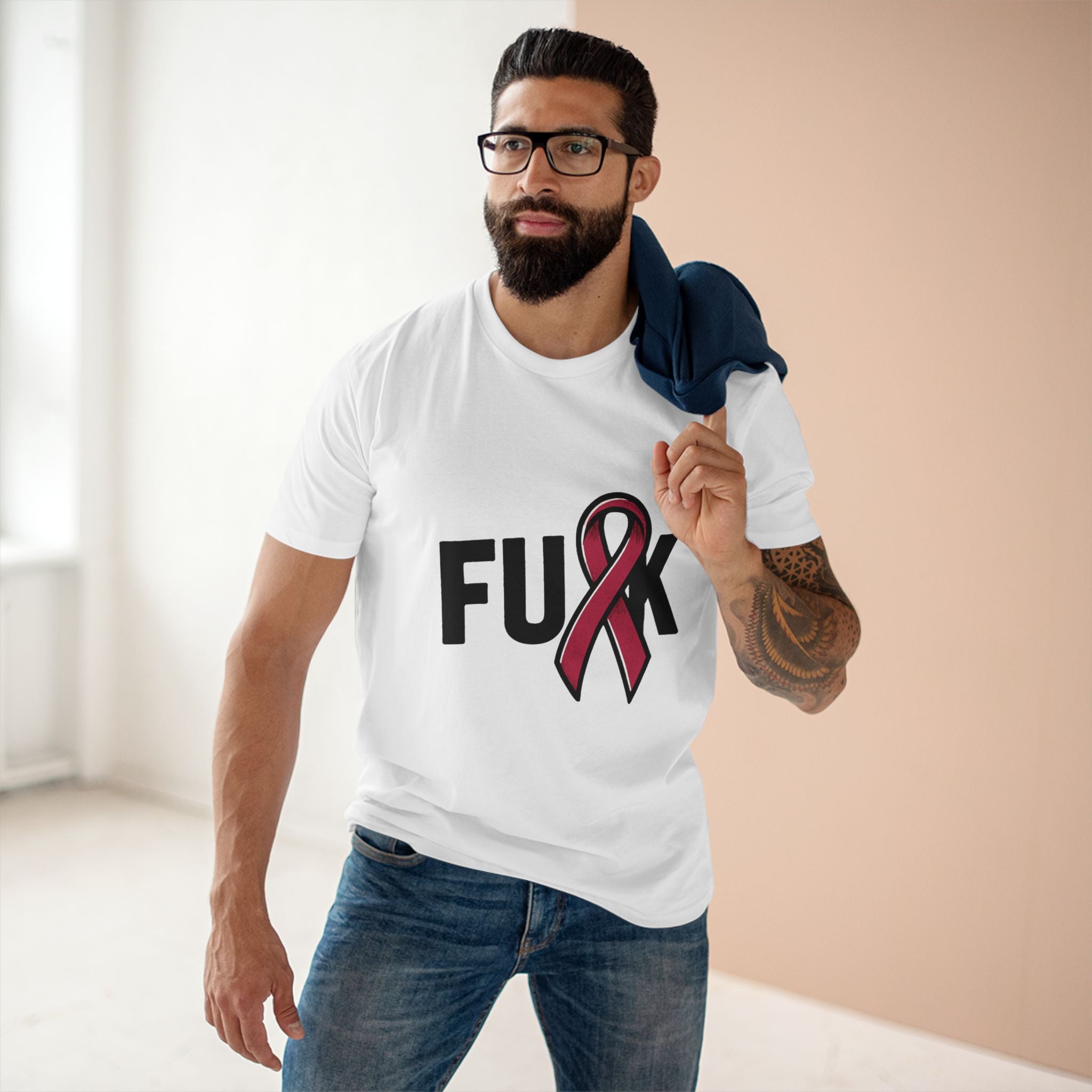 Breast Cancer Awareness 'FUXK' Ribbon Tee